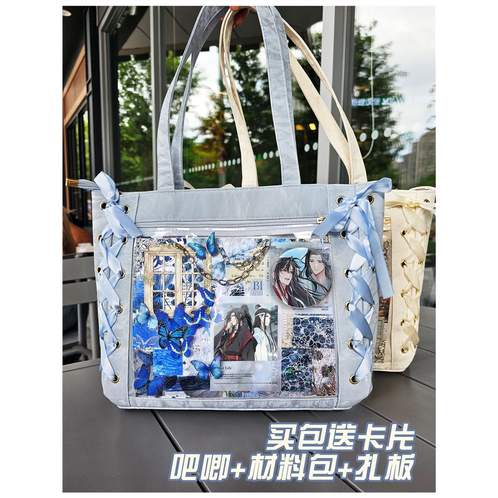 魔道祖師魏無羨藍忘機吧唧谷子痛包單肩包大容量二次元學生通勤包|背包