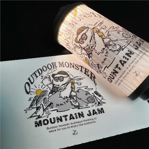 outdoormonster小怪獸38露營燈38explore燈透明可愛裝飾貼紙燈衣|露營