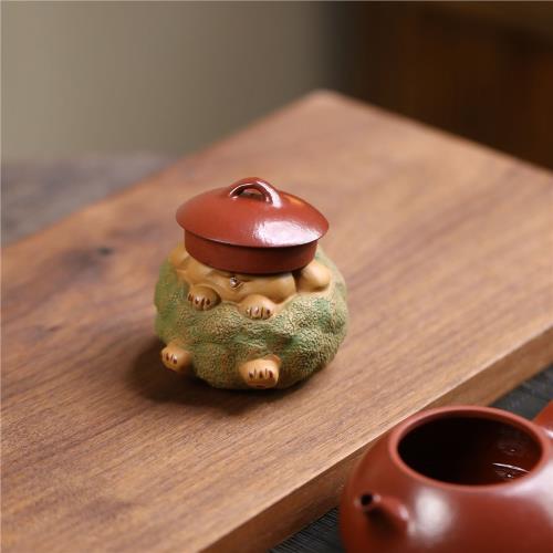 宜興紫砂茶寵粽子狗擺件雕塑仿真可愛茶桌創意配件茶寵可觀可養|茶具