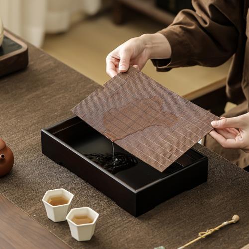 竹席/茶盤0 Amazon｜中国 式 茶道具 茶盆 茶台 竹製 長方形 ティートレー