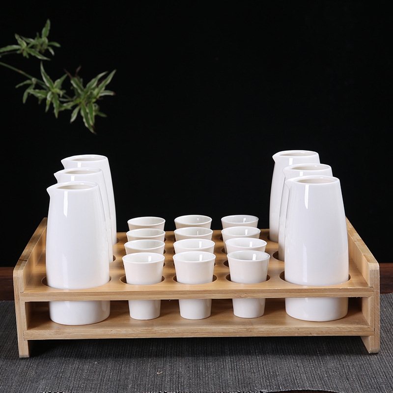 盃 盃台 酒器 杯器 杯 白酒杯套裝小扎壺家用白酒分酒器陶瓷酒具酒壺子彈杯小酒杯一口杯|咖啡
