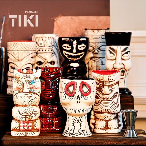 酒吧TIKI杯夏威夷雞尾酒杯提基杯創意杯子陶瓷杯僵尸杯陶瓷TIKI杯|咖啡