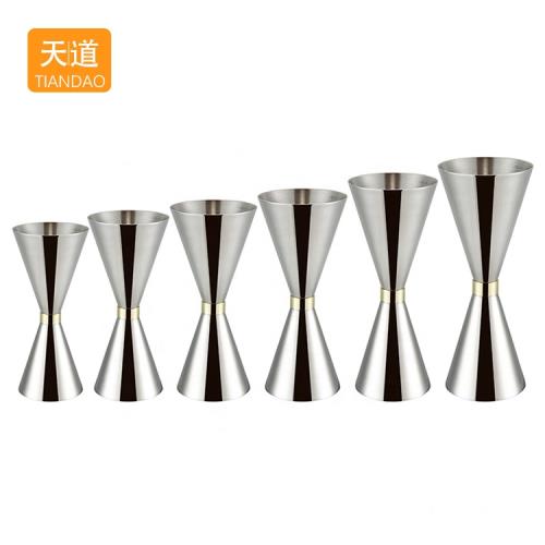 304不銹鋼量杯帶刻度雞尾酒調酒盎司杯雙頭量酒器調酒工具定制|咖啡茶具