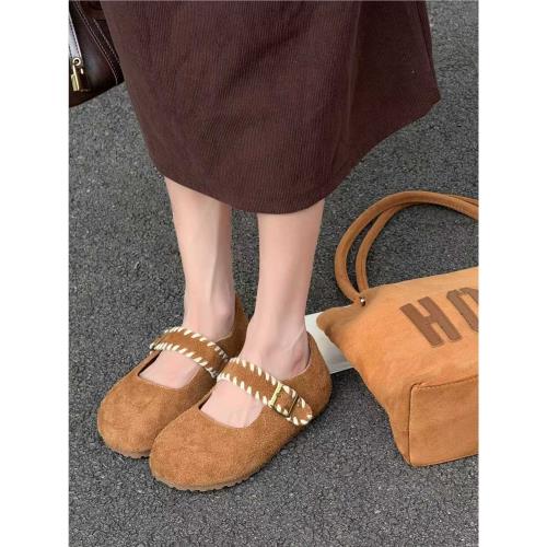 2025新款復古真皮厚底百搭簡約優雅包頭拖增高馬麗珍