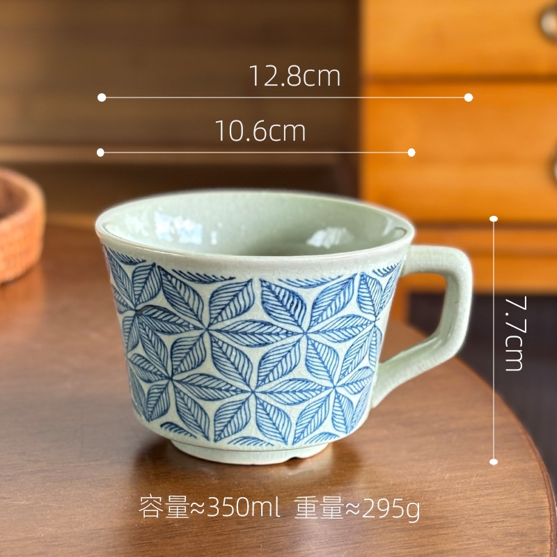創意冰裂釉粗陶杯復古咖啡杯大容量家用水杯燕麥杯陶瓷馬克杯|陶瓷杯