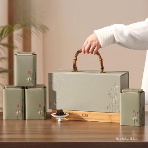 2025新款茶葉包裝盒空禮盒半斤龍井碧螺春紅茶禮盒綠茶禮盒裝空盒