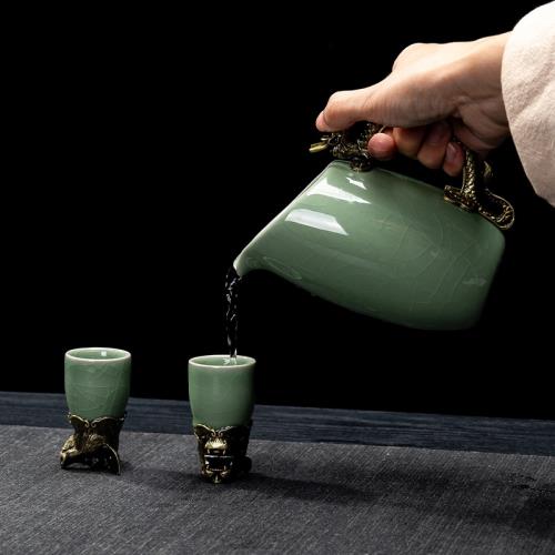ALI6陶瓷白酒杯分酒器禮盒套裝十二生肖酒杯酒具輕奢烈酒杯家用送|酒具