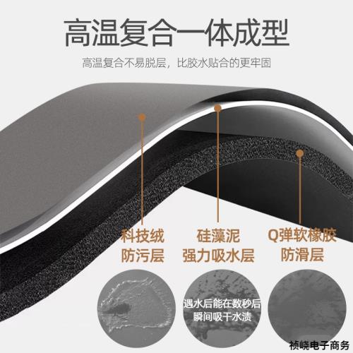 衛生間地墊浴室防滑吸水廁所強門口洗手間硅藻泥速干腳墊地毯衛浴