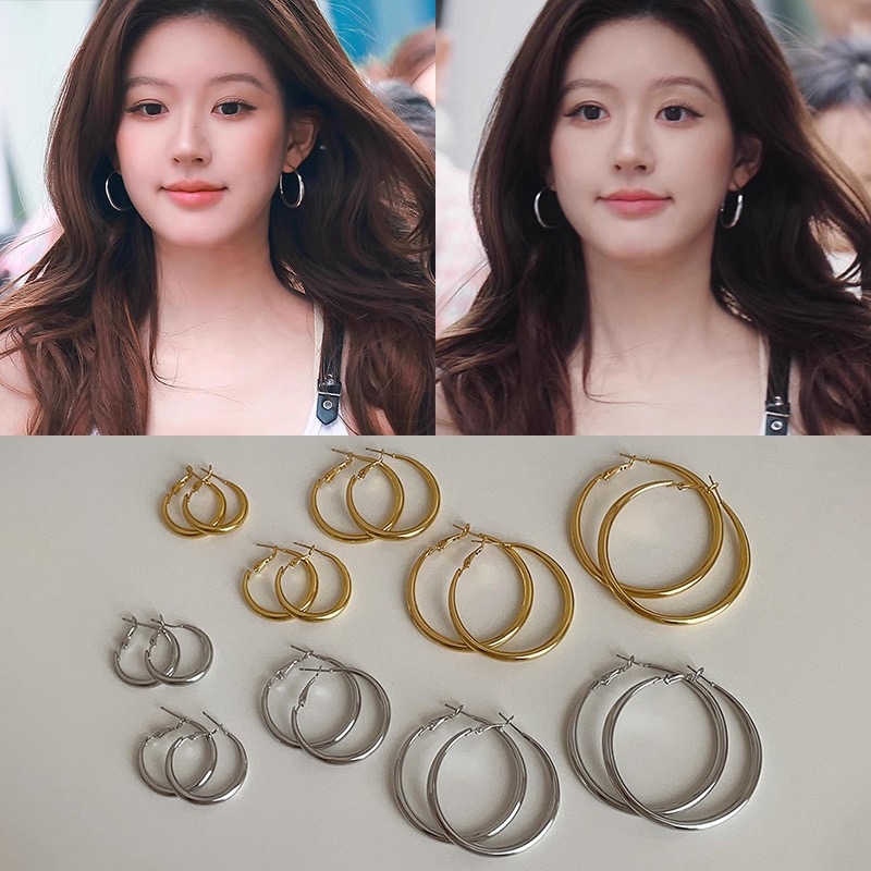 許我耀眼趙露思同款圈圈耳環女2026新款韓國氣質網紅ins耳圈耳飾|其他