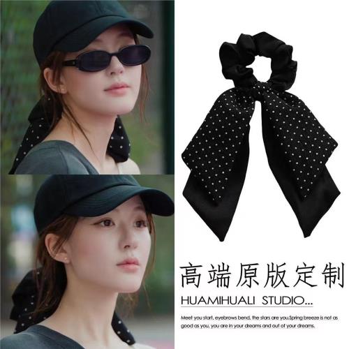 趙露思同款大腸發圈~四層布藝大號丸子頭褶皺高級感韓系ins頭繩女