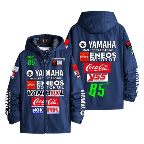 王一博同款YAMAHA雅馬哈摩托車騎行沖鋒衣男夾克賽車服外套衣服|棉製