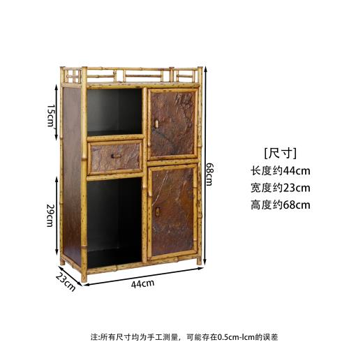 梅鹿竹崖巖石茶棚復古禪意茶柜設計師款柜門抽屜茶具收納柜|茶具|ETMall