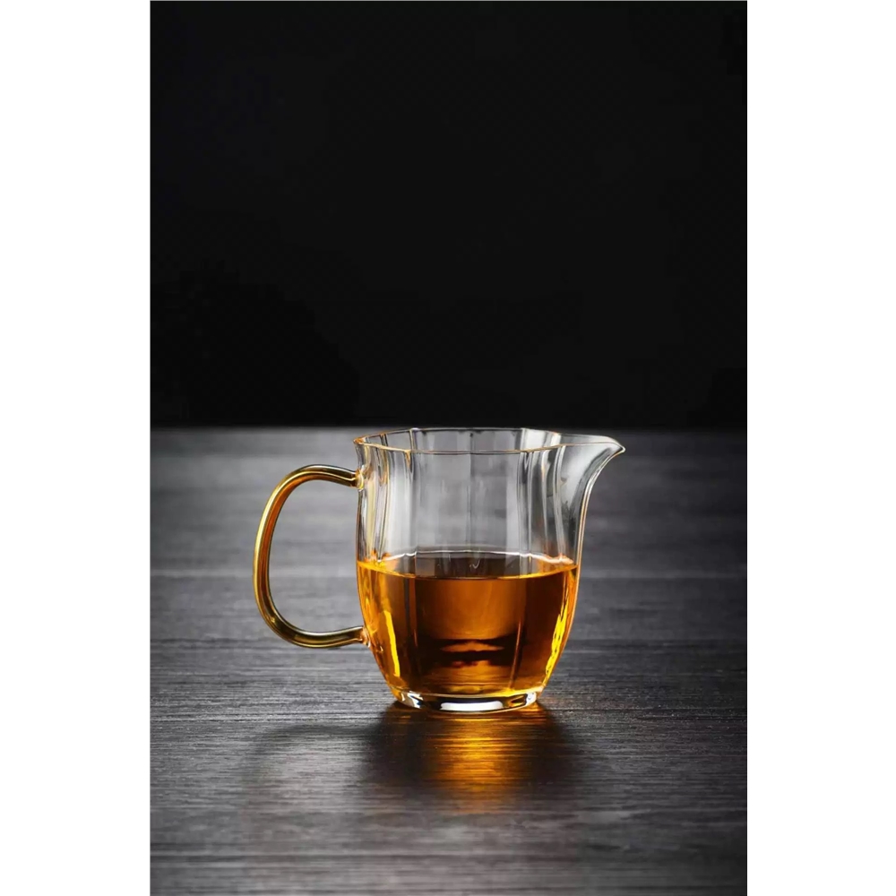 廠家高品質公杯耐熱玻璃茶海公道杯厚底百財公道杯高硼硅分茶器|咖啡