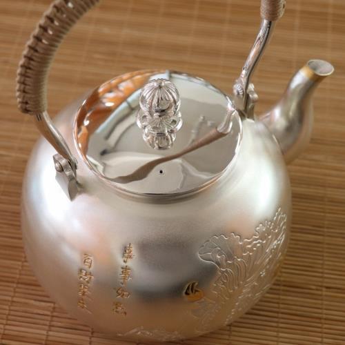 正品銀壺純銀9999燒水壺純手工一張銀口打出純銀茶壺茶具大容量|茶具