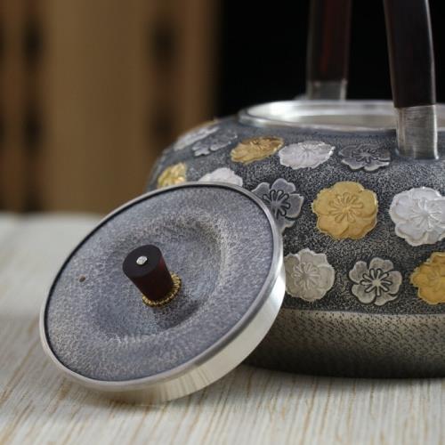 太陽花燒水泡茶銀壺純銀9999手工一張足銀茶壺日本銀器套裝工藝品|茶具