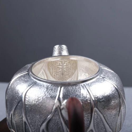 銀茶壺999純銀泡茶壺純手工荷趣泡茶銀茶具功夫茶道家用送禮銀壺|茶具