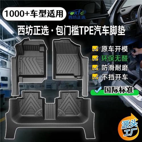 寶駿云海云朵Rs3/Rm5/valli/530/560適用全包圍包門檻TPE汽車腳墊