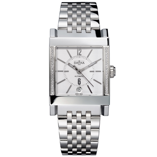 DAVOSA X-Agon藝術家鑽械腕錶/灰/真鑽/鋼帶-24