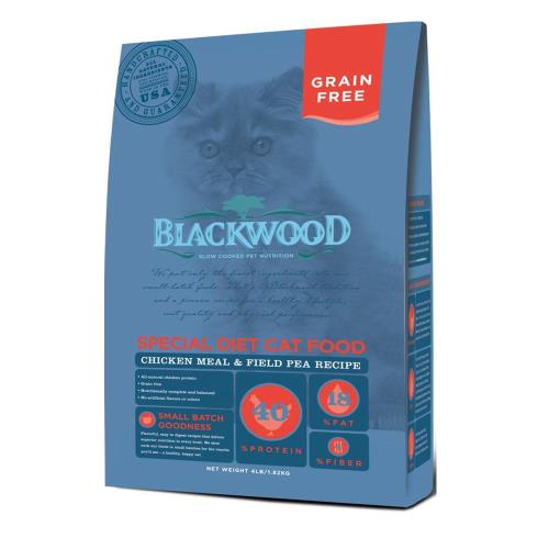 Blackwood柏萊富特調無穀全齡貓配方(雞肉+碗豆)-13.23磅*1包(貓飼料)