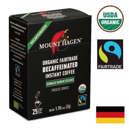 【Mount Hagen】德國進口 有機低咖啡因即溶咖啡粉（2g x 25包）