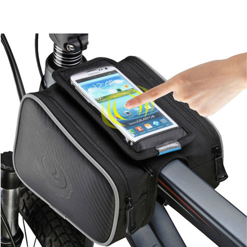 PUSH!自行車用品 自行車前置物袋 手機袋 上管袋 車前包 工具袋可裝5.7吋屏手機