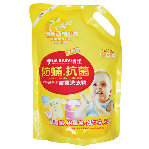 【優生】抗菌防蹣洗衣精補充包-柚香