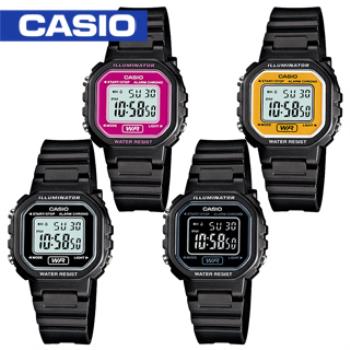 【CASIO 卡西歐】超人氣復古造型學生電子錶(LA-20WH)共四色