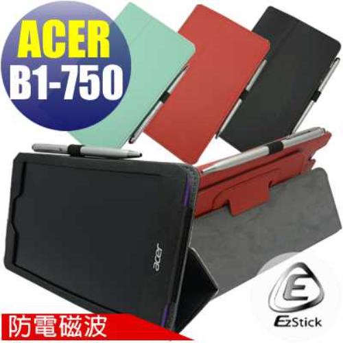 ACER Iconia One 7 B1-750 專用防電磁波皮套 (黑色背夾旋轉款式)+鏡面防汙螢幕貼 組合(贈機身貼)