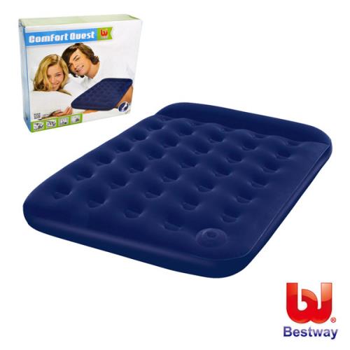Bestway 雙人高級植絨充氣床墊(內置充氣幫浦)75X54X8.5-藍