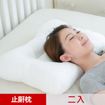 【凱蕾絲帝】台灣製造 平凹造形可水洗物理健康止鼾枕-2入