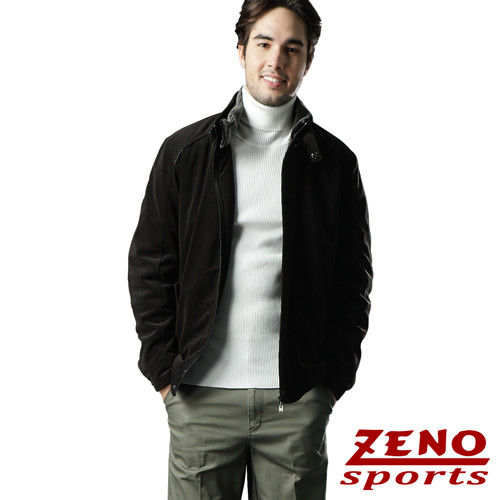 ZENO傑諾 歐風頂級經編絨禦寒外套‧質感黑M~XL