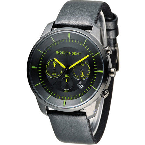 INDEPENDENT 潮流玩酷炫彩計時腕錶 KF5-144-52 皮