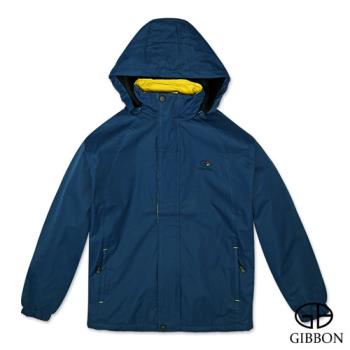 GIBBON 防潑水保暖內刷毛休旅衝鋒外套‧夜藍