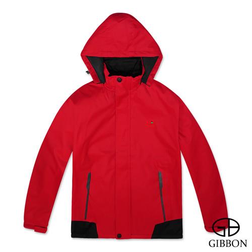 GIBBON 抗寒防潑水內刷毛衝鋒衣外套‧紅色