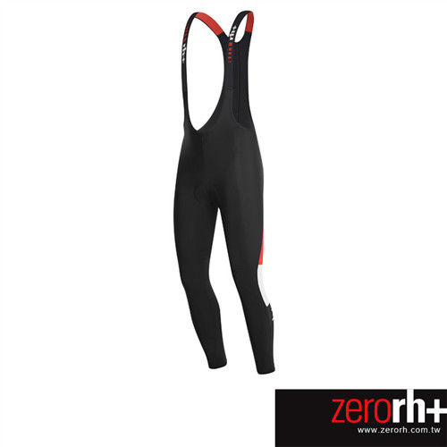 ZeroRH+ 義大利專業Ergo Bibtght刷毛吊帶式自行車褲 ●黑/紅、黑色● ICU0245