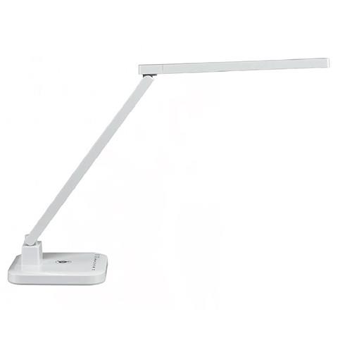 LED 調光氣氛省電護眼檯燈系列 USB無線QI充電功能(白色)