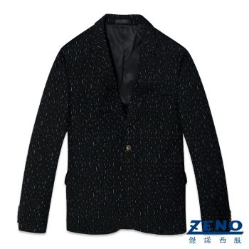 ZENO傑諾 都會型男時尚休閒西裝外套‧黑色-網