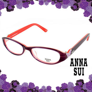 Anna Sui 安娜蘇 祕密花園蝴蝶造型眼鏡(紫紅色) AS502706