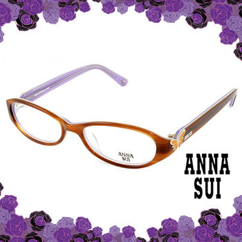 Anna Sui 安娜蘇 祕密花園蝴蝶造型眼鏡(茶色) AS502105