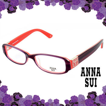 Anna Sui 安娜蘇 經典花園紫色框造型眼鏡(紫玫) AS500706