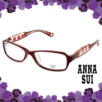Anna Sui 安娜蘇 古典秘密薔薇花園造型眼鏡(紅色) AS519-1200