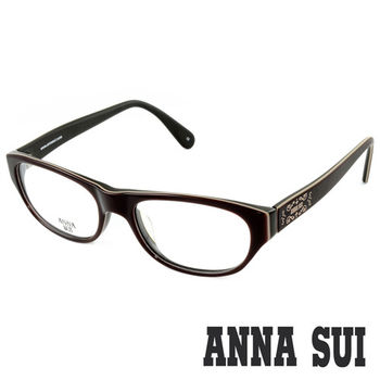 Anna Sui 安娜蘇 祕密花園logo造型眼鏡(咖啡色) AS508180