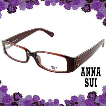 Anna Sui 安娜蘇 經典花園茶色薔薇造型眼鏡(褐色) AS509152