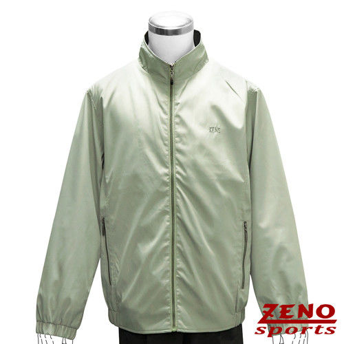 ZENO傑諾 防風繡字輕薄外套‧淡綠色L~XL