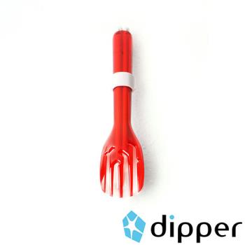 dipper 3合1SPS環保餐具組(莓果紅叉)