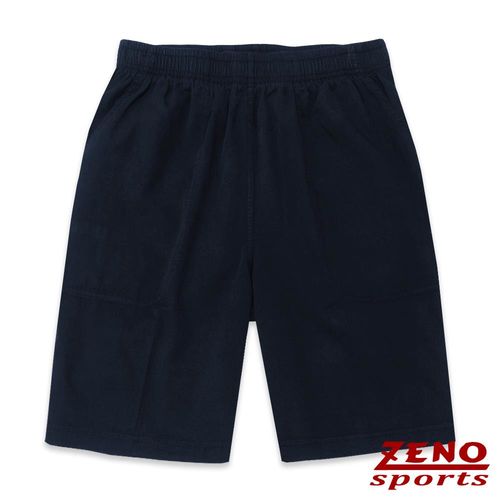 ZENO傑諾 極致舒適涼感鬆緊短褲‧黑藍M~3L