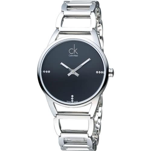 CK Calvin Klein 璀璨系列手環錶 K3G2312S  黑