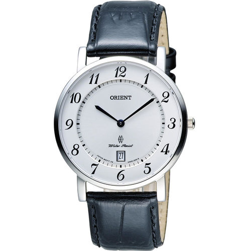 ORIENT 東方錶 SLIM系列 超薄簡約優雅石英錶 FGW0100JW 皮帶款 白色