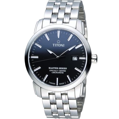 TITONI Master Series 天文台認證機械腕錶 83188S-577 黑色
