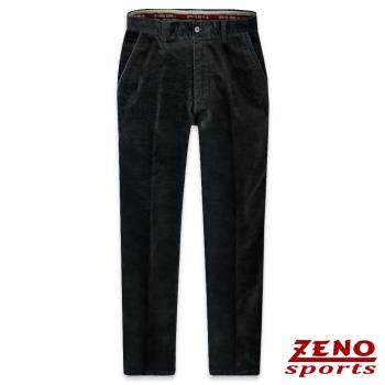 ZENO傑諾 彈性保暖斜紋柔絨長褲‧墨綠31-42